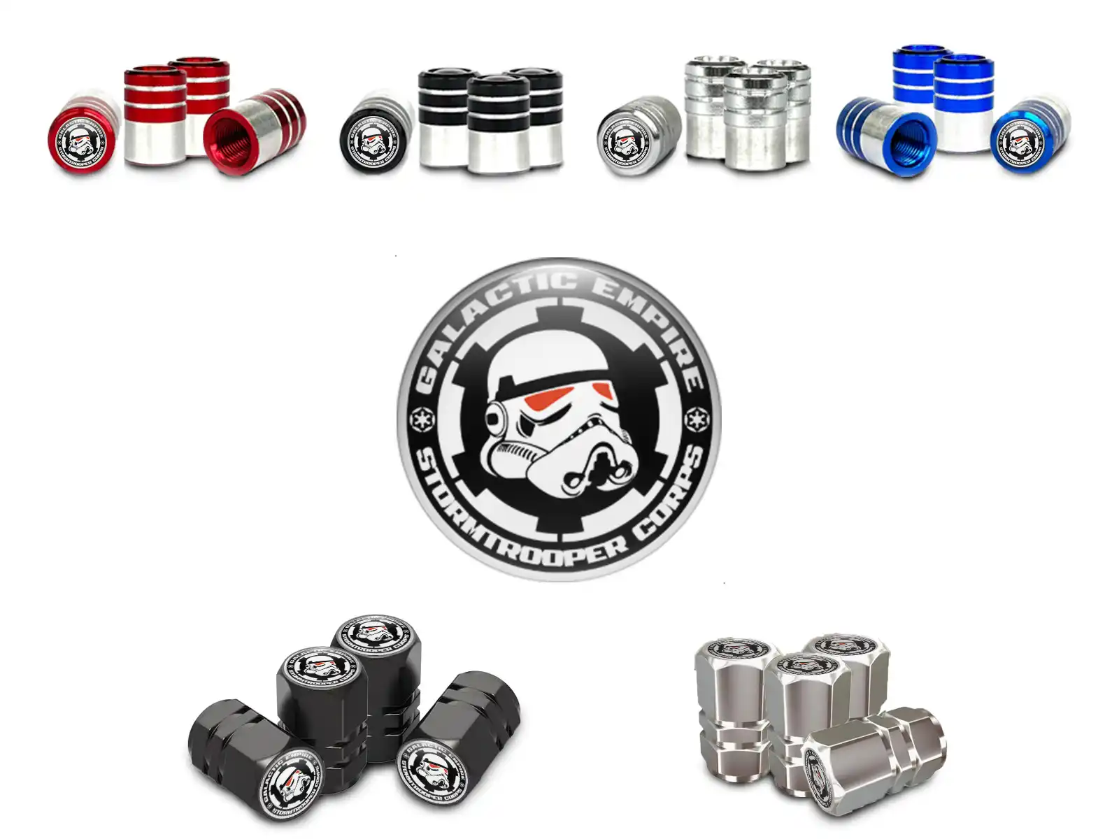 Tire Valve Stem Caps Bicycle Domed Design